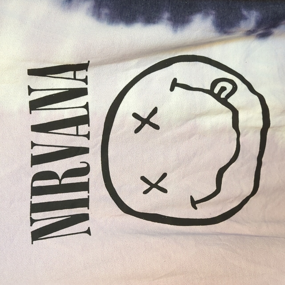 Nirvana tie dye sweatshirt pink white black size XL - Picture 2 of 4
